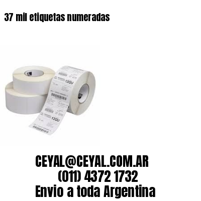37 mil etiquetas numeradas