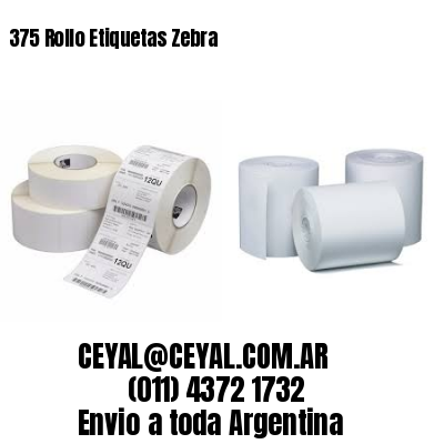 375 Rollo Etiquetas Zebra