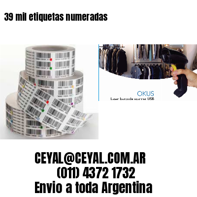 39 mil etiquetas numeradas