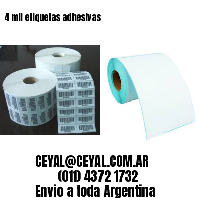 4 mil etiquetas adhesivas