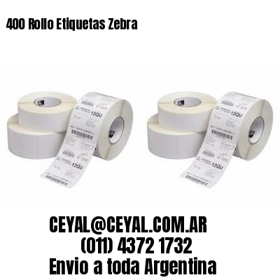 400 Rollo Etiquetas Zebra