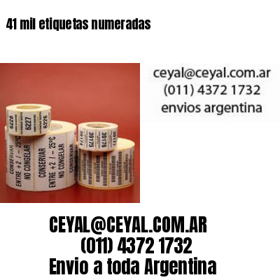 41 mil etiquetas numeradas