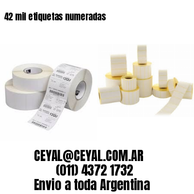 42 mil etiquetas numeradas