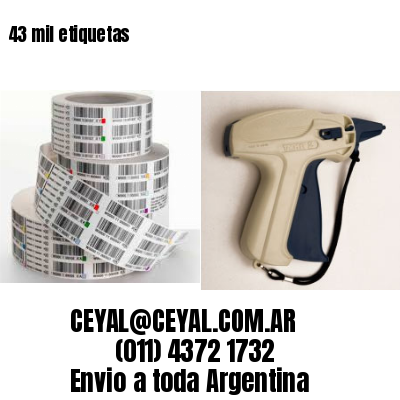 43 mil etiquetas