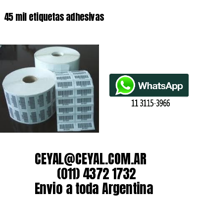 45 mil etiquetas adhesivas
