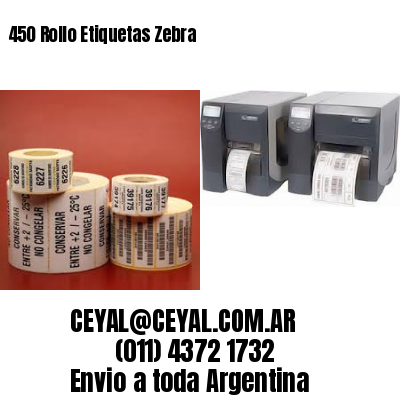 450 Rollo Etiquetas Zebra