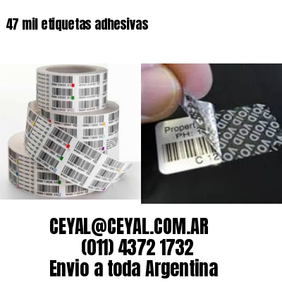 47 mil etiquetas adhesivas