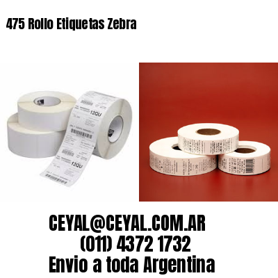 475 Rollo Etiquetas Zebra