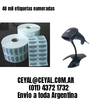 48 mil etiquetas numeradas