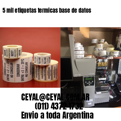 5 mil etiquetas termicas base de datos