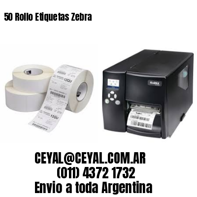 50 Rollo Etiquetas Zebra