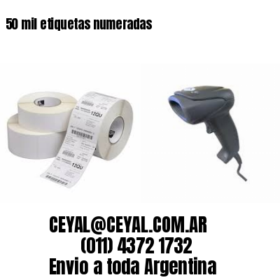 50 mil etiquetas numeradas