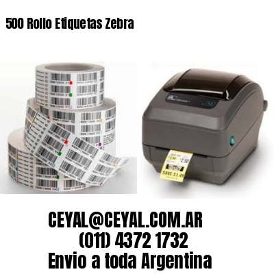 500 Rollo Etiquetas Zebra