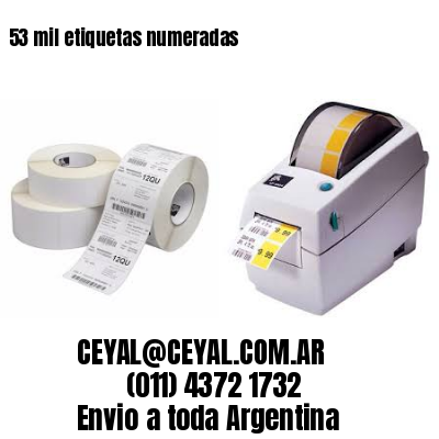 53 mil etiquetas numeradas