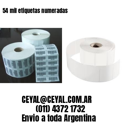 54 mil etiquetas numeradas