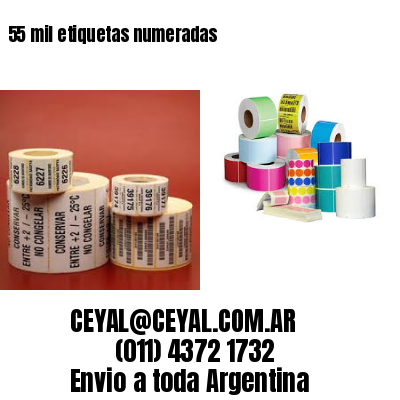 55 mil etiquetas numeradas