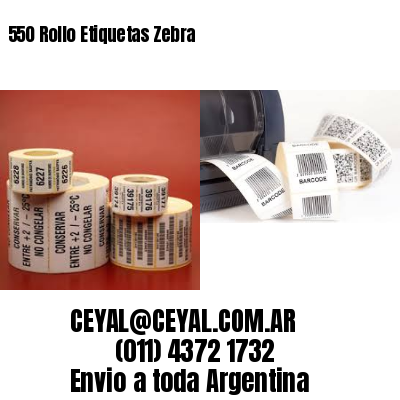 550 Rollo Etiquetas Zebra