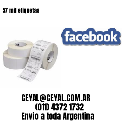 57 mil etiquetas