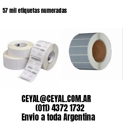 57 mil etiquetas numeradas
