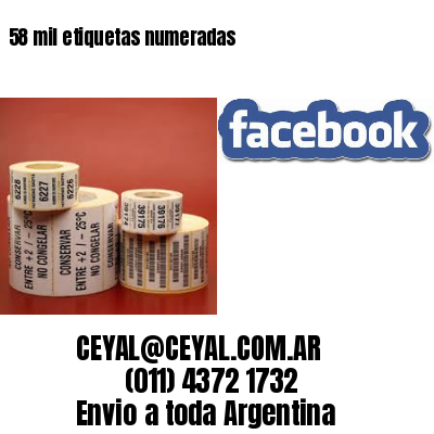 58 mil etiquetas numeradas