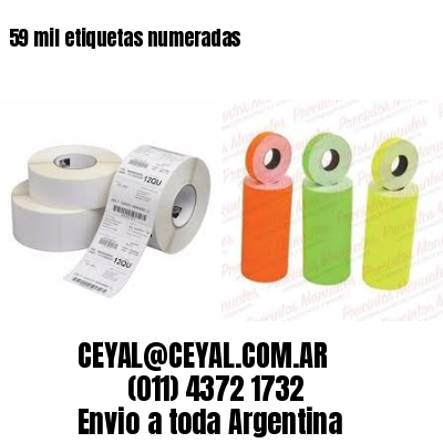 59 mil etiquetas numeradas