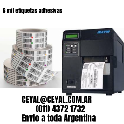 6 mil etiquetas adhesivas