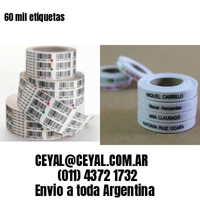 60 mil etiquetas