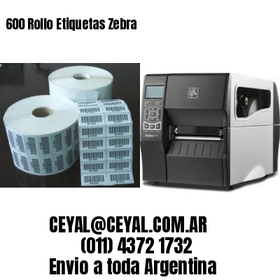 600 Rollo Etiquetas Zebra