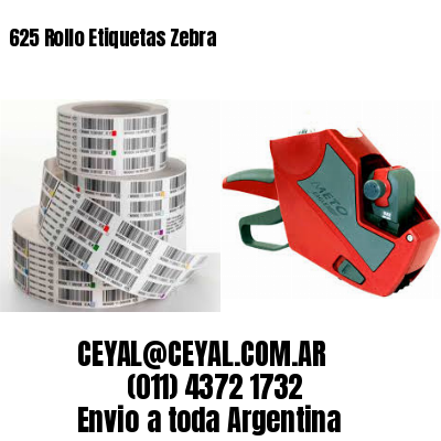 625 Rollo Etiquetas Zebra