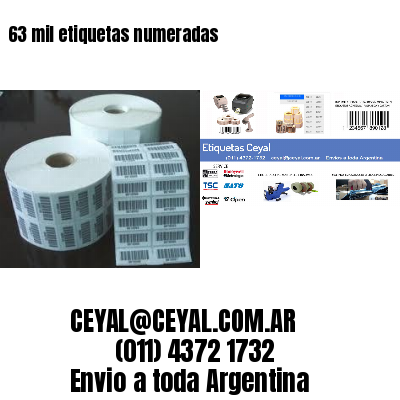 63 mil etiquetas numeradas