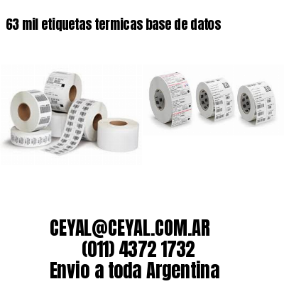 63 mil etiquetas termicas base de datos