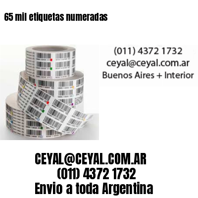 65 mil etiquetas numeradas