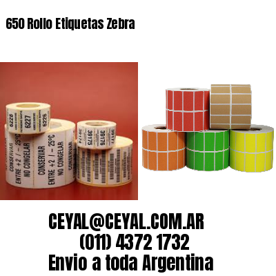 650 Rollo Etiquetas Zebra
