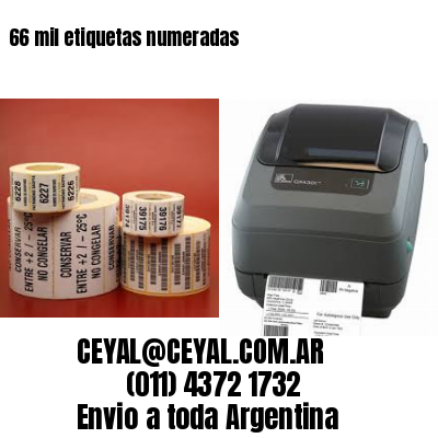 66 mil etiquetas numeradas
