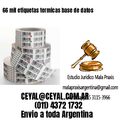 66 mil etiquetas termicas base de datos