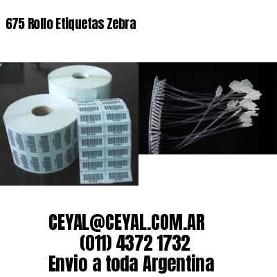 675 Rollo Etiquetas Zebra