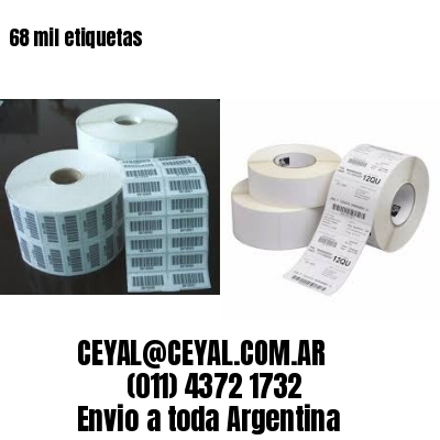 68 mil etiquetas