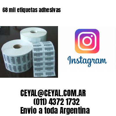 68 mil etiquetas adhesivas