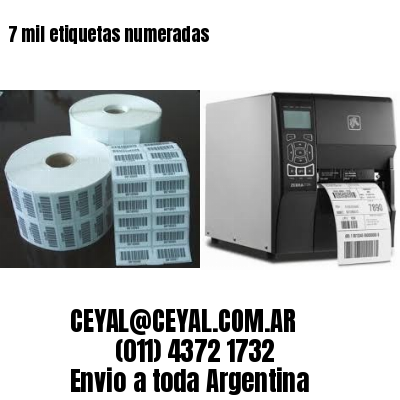 7 mil etiquetas numeradas