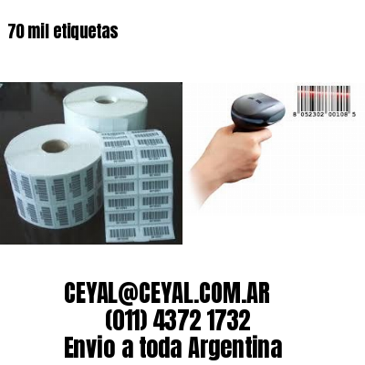 70 mil etiquetas