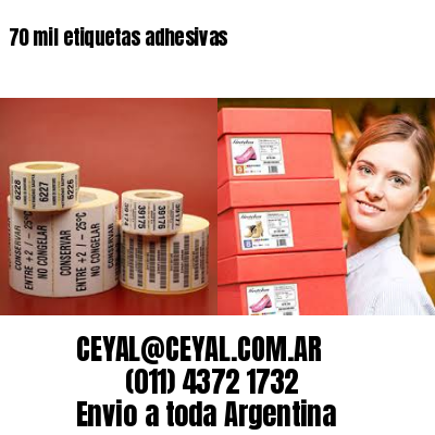 70 mil etiquetas adhesivas