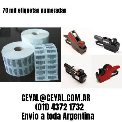 70 mil etiquetas numeradas