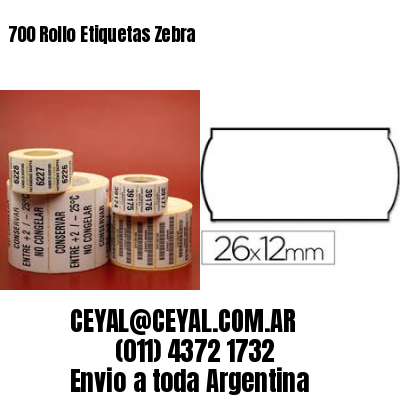 700 Rollo Etiquetas Zebra