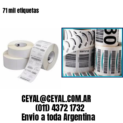 71 mil etiquetas