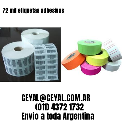 72 mil etiquetas adhesivas