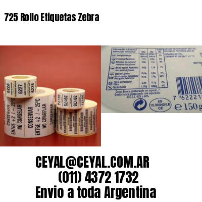 725 Rollo Etiquetas Zebra