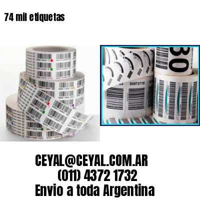 74 mil etiquetas