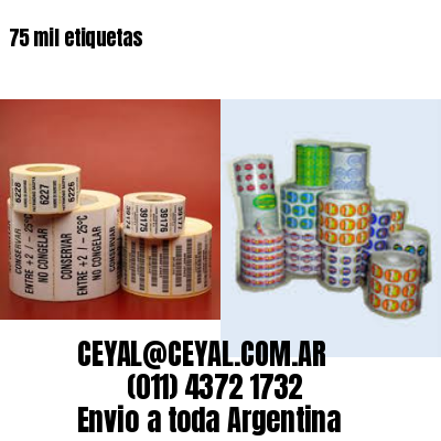 75 mil etiquetas