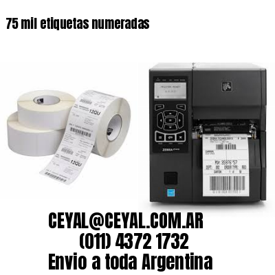 75 mil etiquetas numeradas