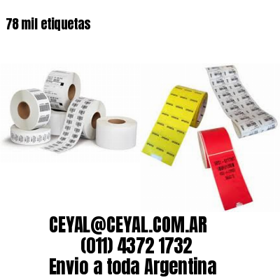 78 mil etiquetas